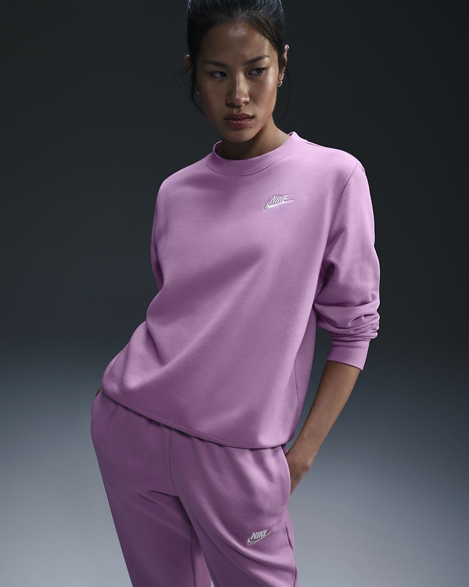 Nike Sportswear hot Pink, Cream, Blue Crew Sweater S NWT